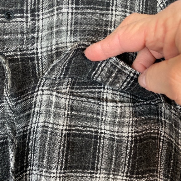 Madewell Womens Popover Top Black and White Size Sm - Picture 3 of 9